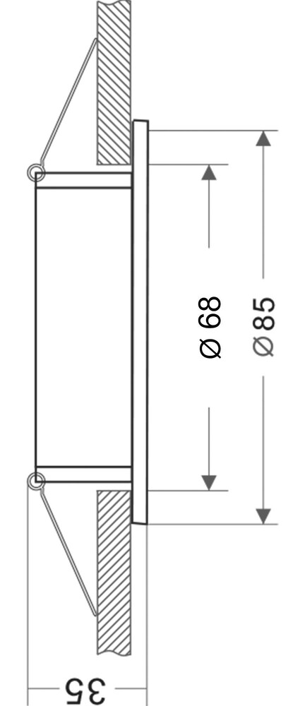 Hochwertiger Ein- und Aufbaurahmen der Marke Deko-Light in spannungskonstanter, runder Deckeneinbauring-Ausführung