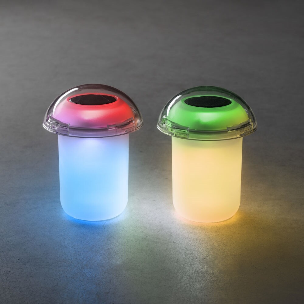 Farbenfrohe Solarleuchte von Konstsmide im 2erSet mit Farbwechsel RGB oder weiß