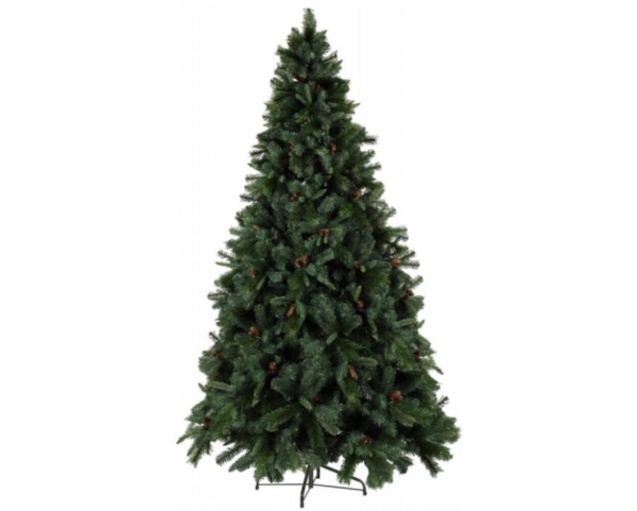 Grüner Weihnachtsbaum mit Tannenzapfen von Star Trading