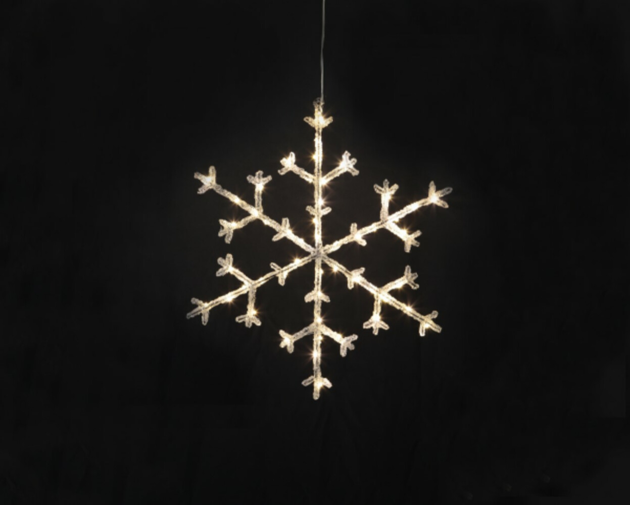 Prachtvolles Fensterbild Schneeflocke mit LED von Star Trading