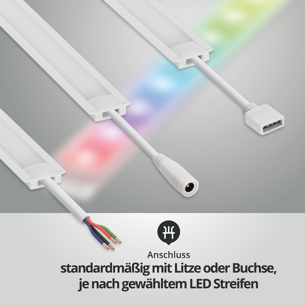 Hochwertige und stilvolle LED-Leiste von LED Universum in silbrigem Design