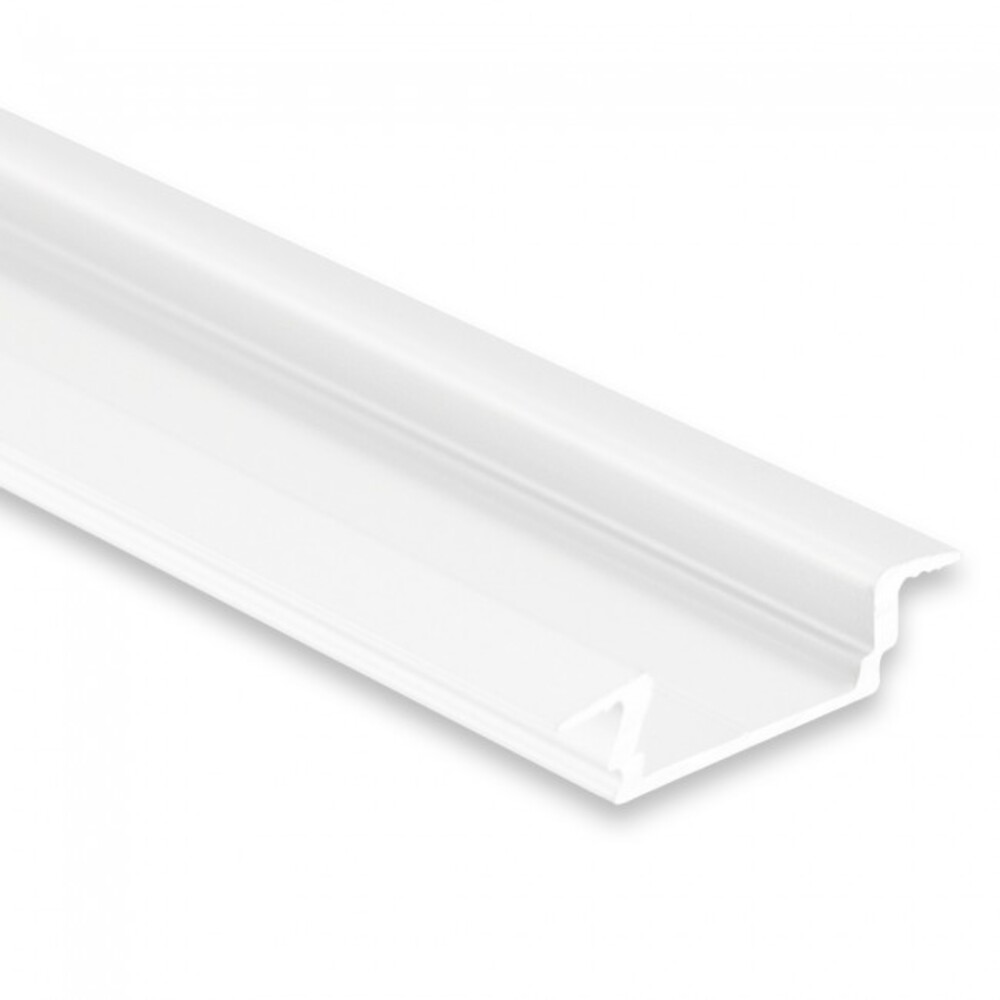 LED Einbauprofil in weiß, 200 cm lang, von GALAXY profiles, geeignet für LED Stripes mit maximal 12 mm Breite