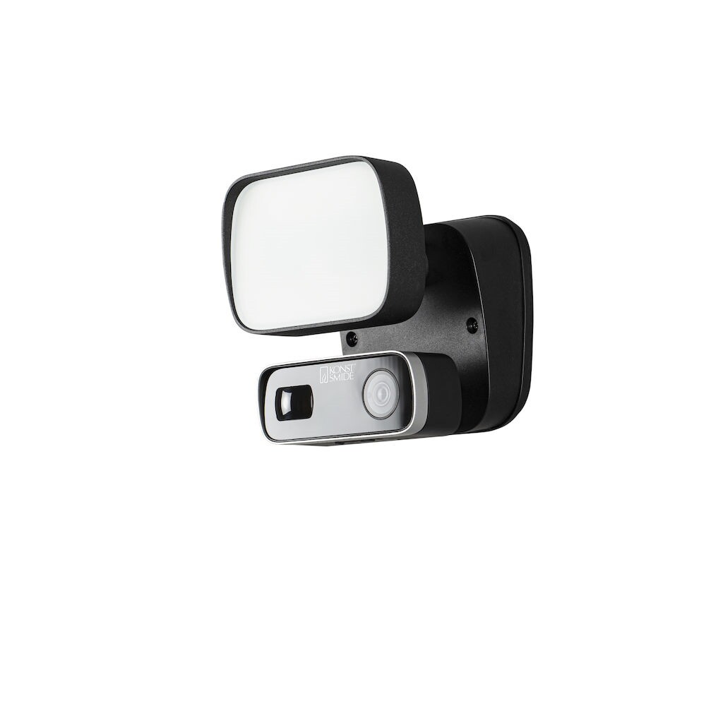 Moderne Überwachungskamera der Marke Konstsmide mit Smartlight-Technologie und Wifi-Funktion