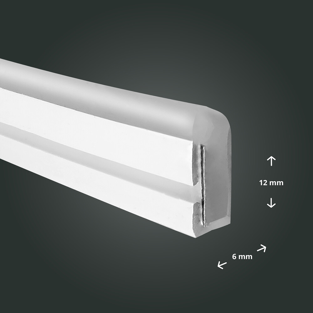 schmaler neutralweißer LED Streifen von LED Universum im Premium 24V NeonFlex Design