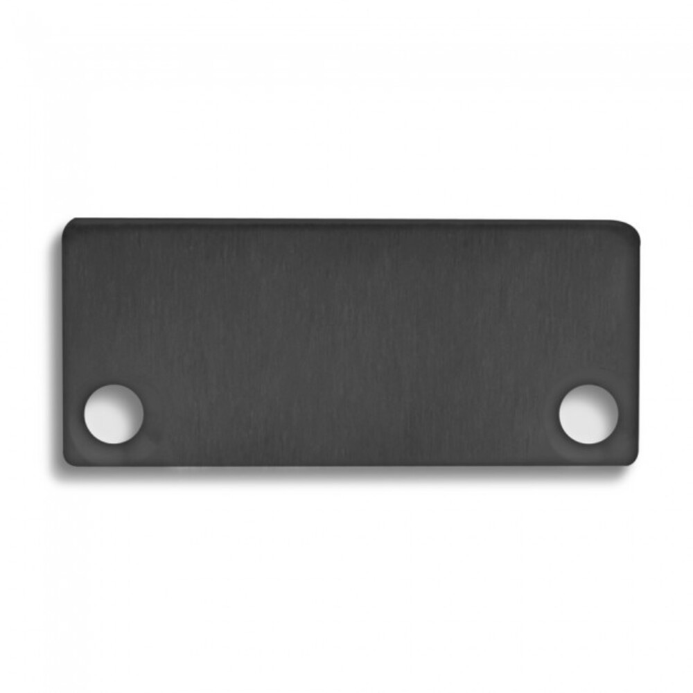 Hochwertige schwarze Endkappen von GALAXY profiles aus Aluminium, inklusive Schrauben