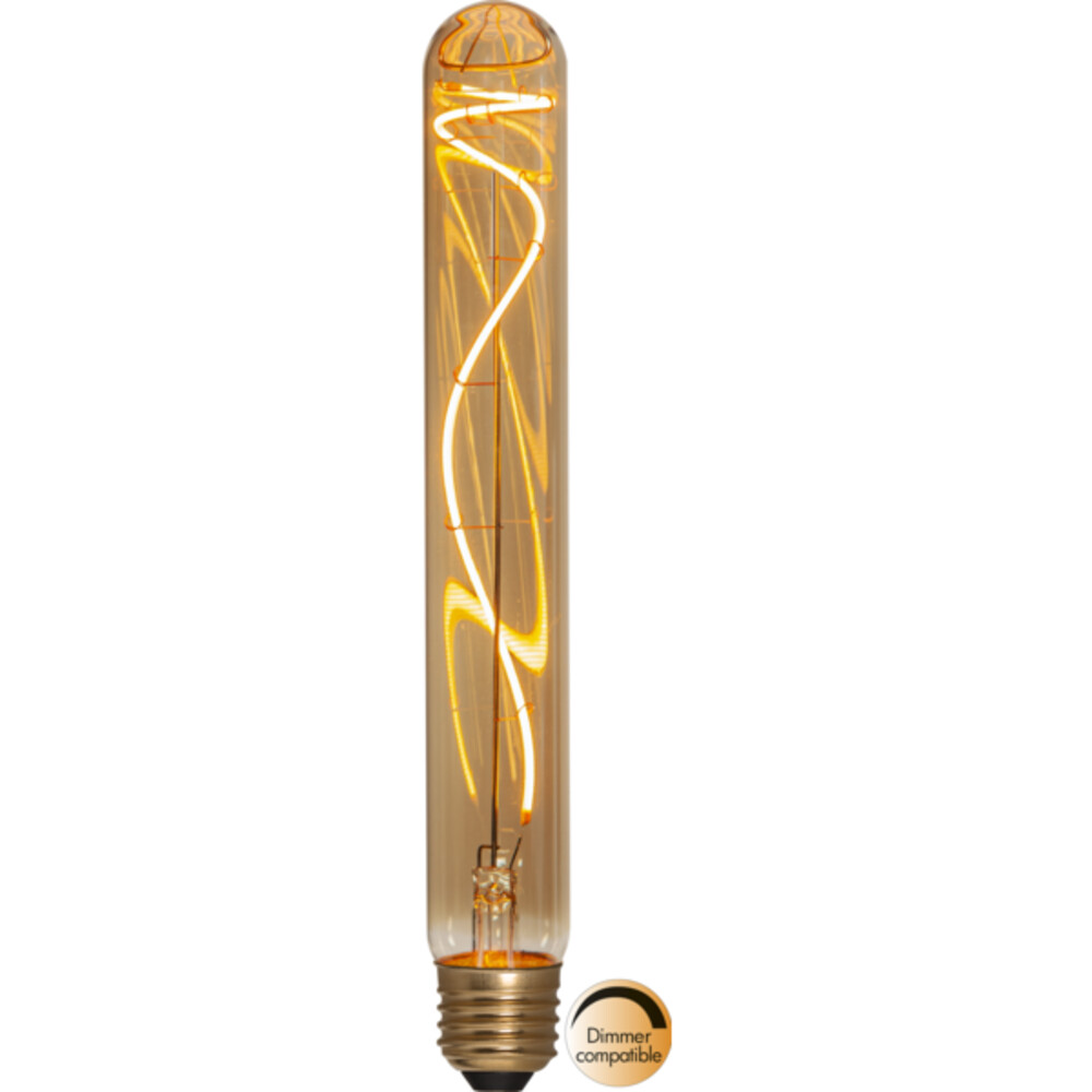 Moderne, dimmbare Filament-Leuchtmittel von Star Trading mit warmem 1800K Licht und Rohrform
