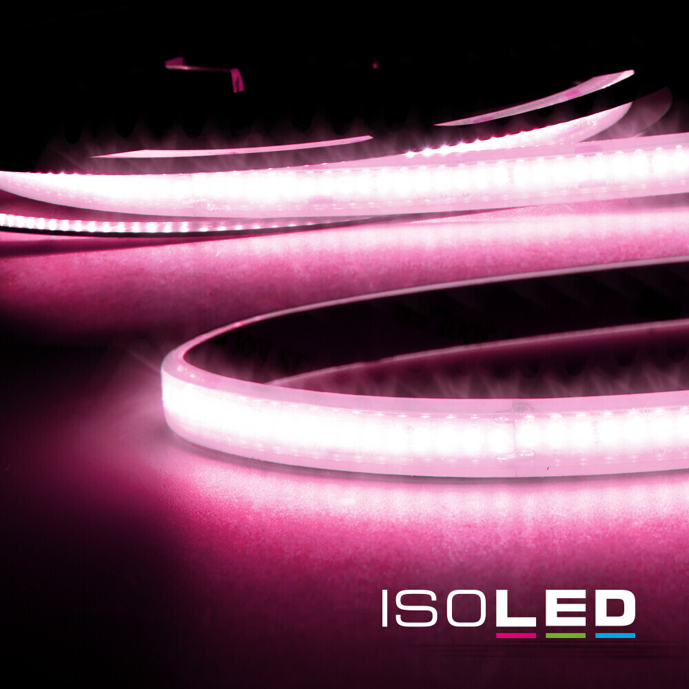 Hochwertiger pinker LED Streifen von Isoled mit beeindruckendem CRI9P