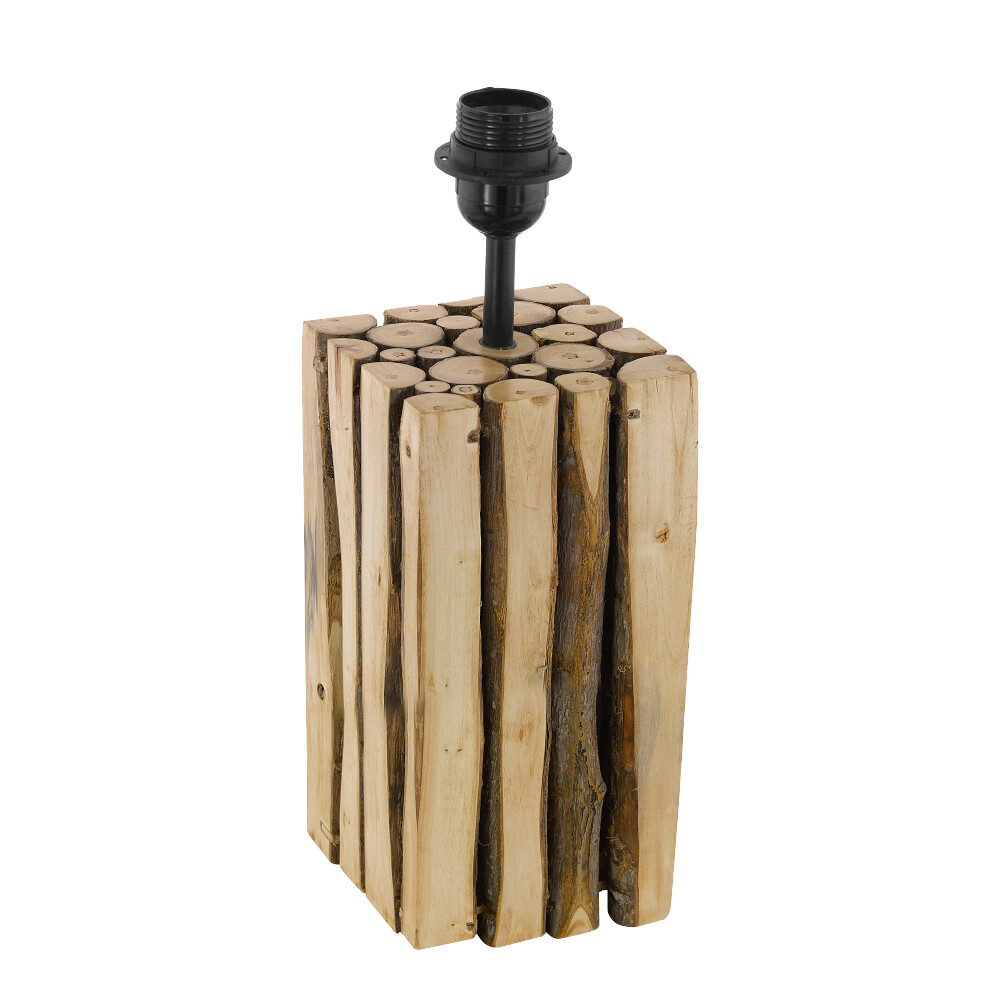 Tischleuchte "RIBADEO" Holz, braun, 60W, E27, IP20, L120mm, 49832