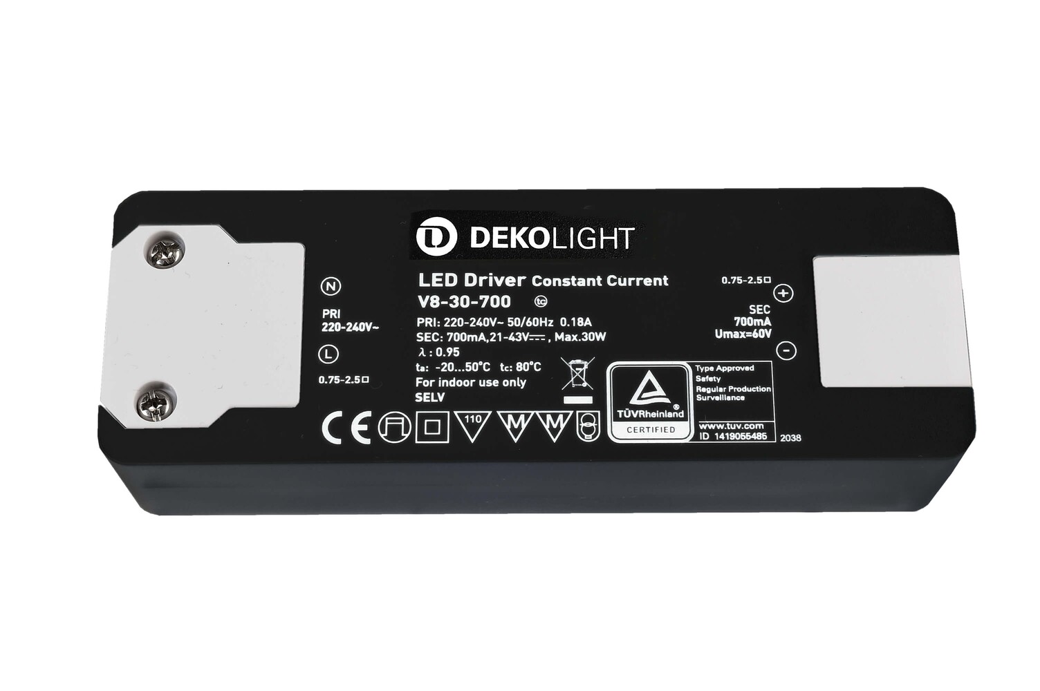 Hochwertiges LED-Netzteil von Deko-Light, konstante Stromversorgung garantiert