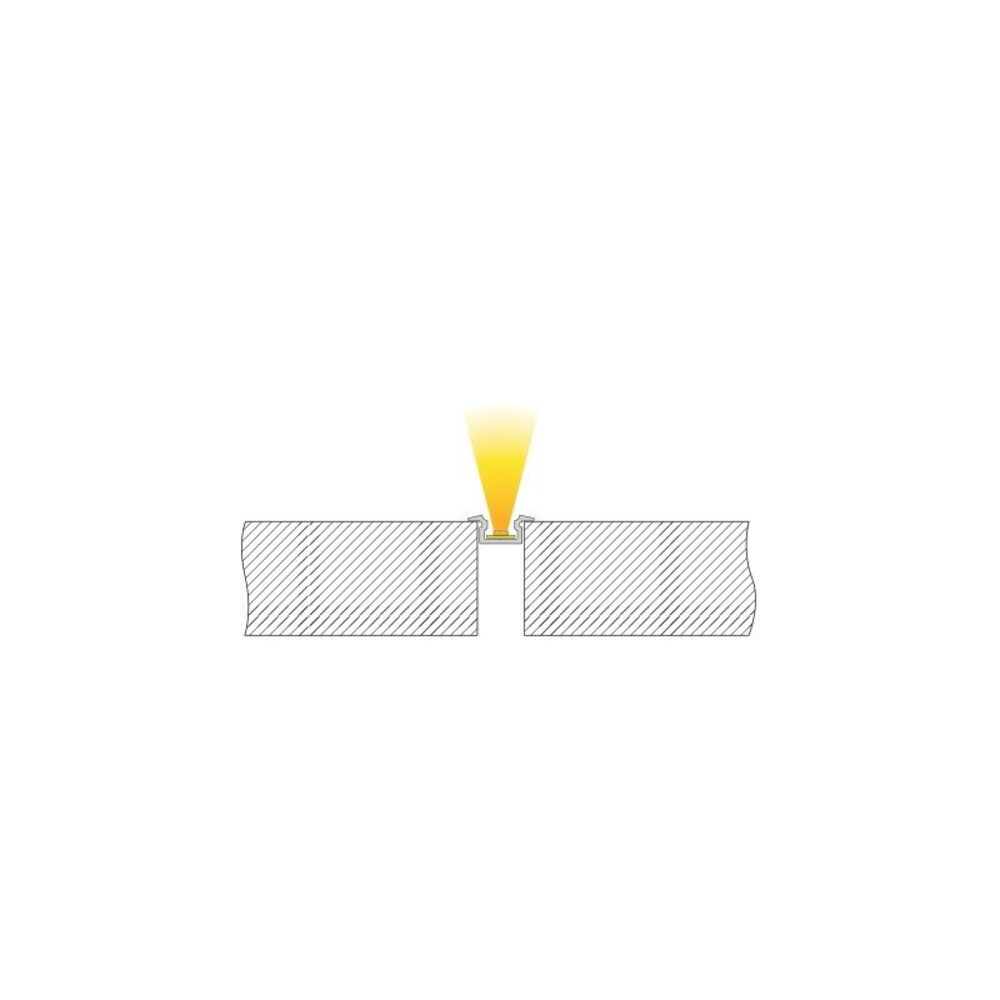 Weiß mattes, flaches Deko-Light LED Profil für 5-5,7 mm LED Stripes