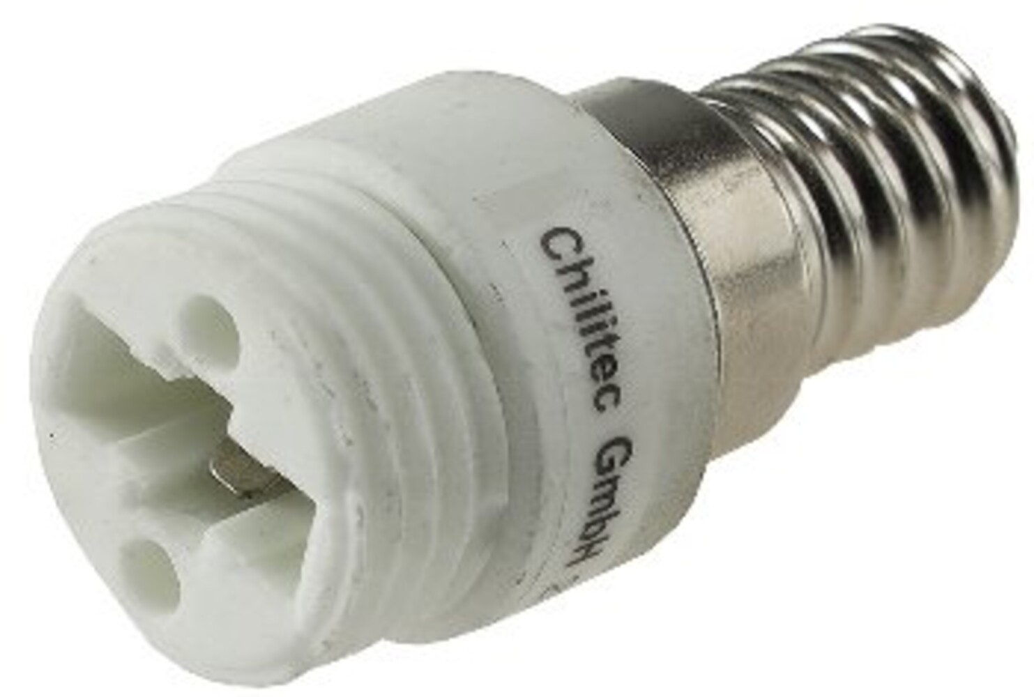 Hochwertiger ChiliTec Keramik Lampensockel Adapter von E14 zu G9