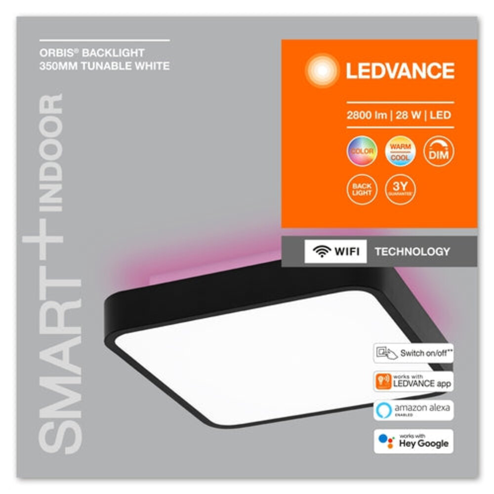 Moderne LED Deckenleuchte von LEDVANCE mit variabler Farbtemperatur