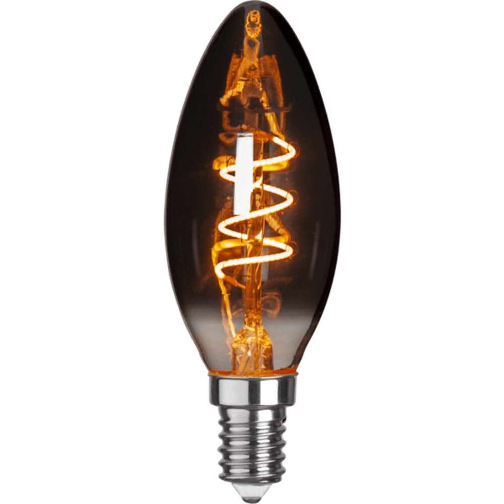 Faszinierendes, einzigartiges LED-Leuchtmittel von Star Trading, erscheint in Rauchglasoptik und leistungsstarkem Edison-Stil.