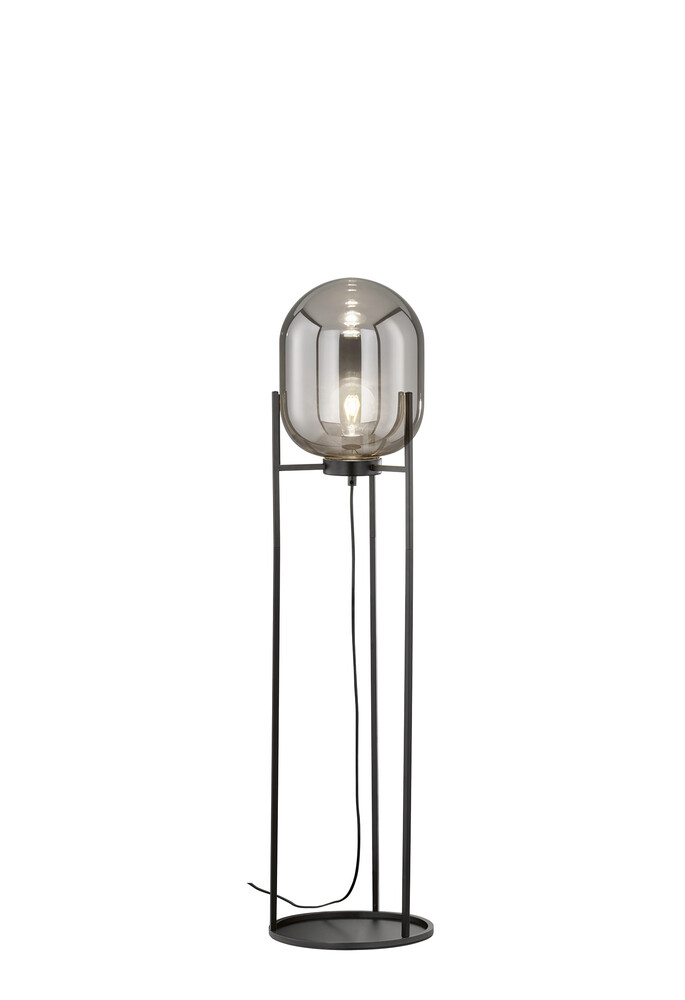 Elegante Stehlampe in schwarz matt von der gehobenen Marke Fischer & Honsel
