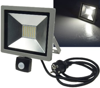 22574 LED-Fluter SlimLine "CTF-SLT30 PIR", 30W, IP44, 2100lm, 4200K, Bewegungsmelde