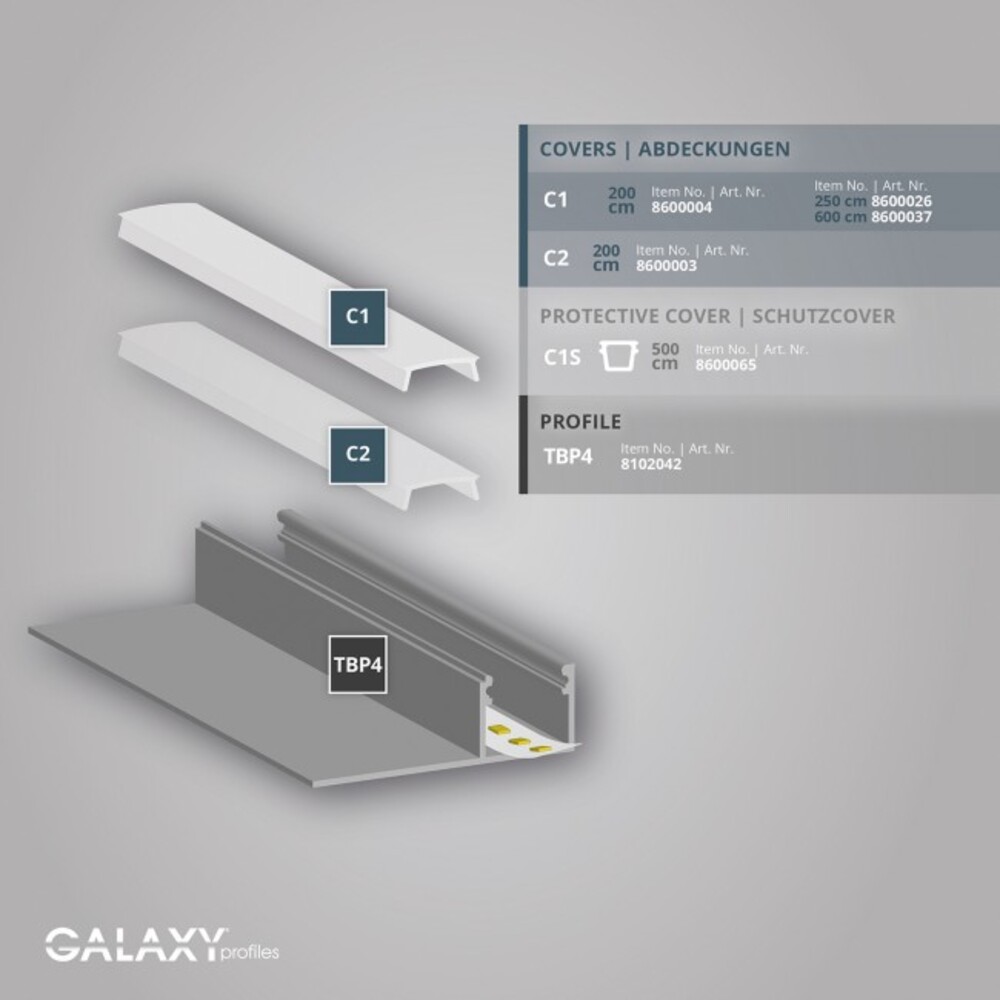 Stilvolles und qualitativ hochwertiges LED Profil von GALAXY profiles