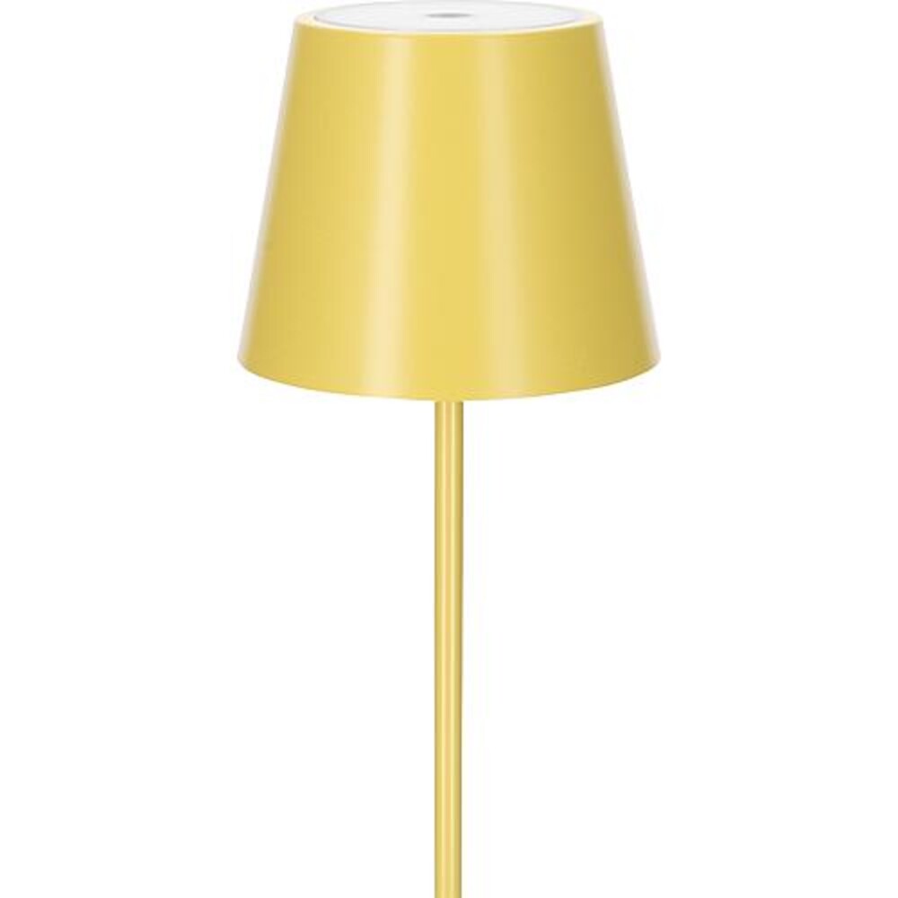 Exklusive SIGOR Stehlampe Nuindie in auffälligem Gelb für den Außenbereich