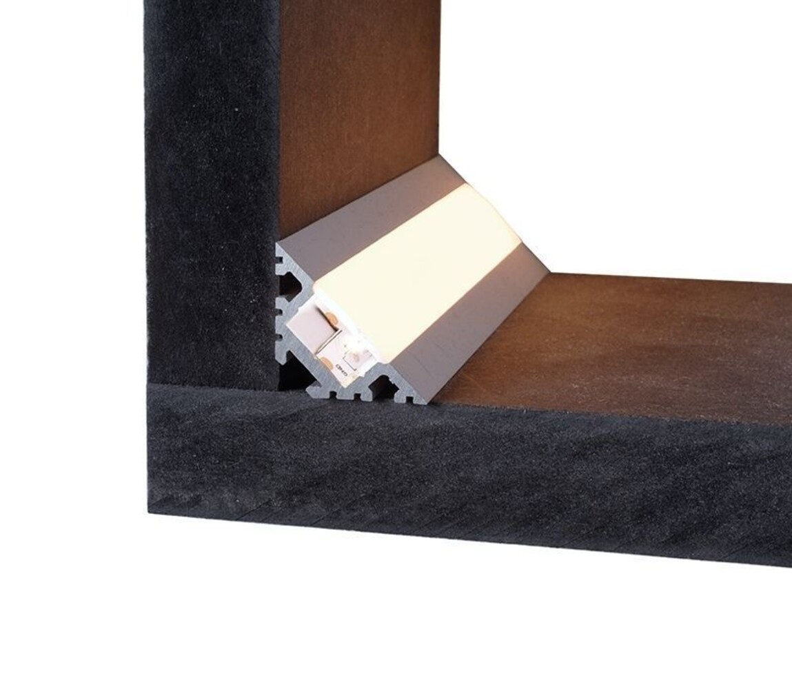 Silber mattes, naturbelassenes LED Profil von Deko-Light in exzellenter Qualität