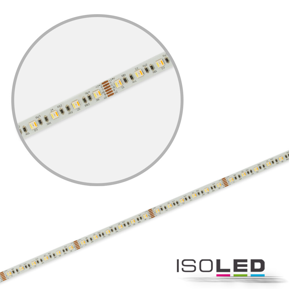 Hochwertiger LED Streifen von Isoled in Silber mit RGB WW KW Flexband