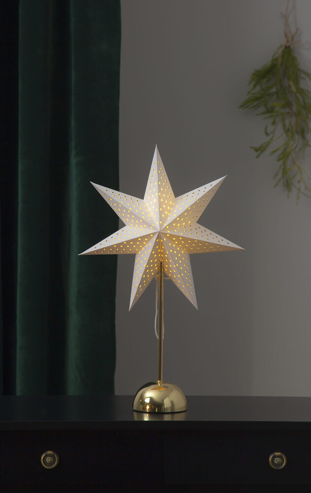 Stilvolle beige Stehlampe aus Metall und Papier von Star Trading