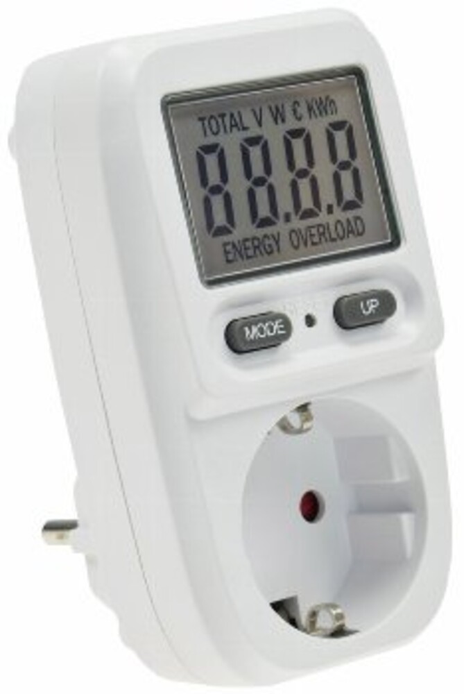 Hochwertiges Energiekosten-Messgerät von ChiliTec mit klar lesbarem LC-Display und Leistungsbereich bis zu 3600W