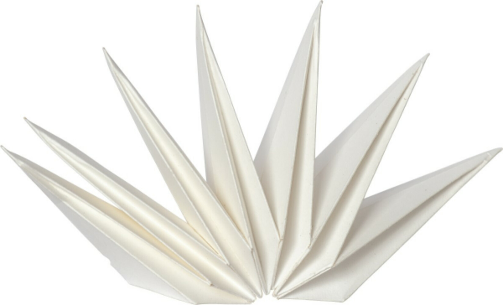 Ein strahlend weißer Papierstern mit festlicher Metallspirale zur Befestigung von Star Trading