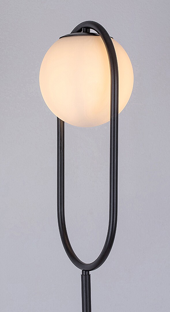 Stehlampe Ghita 74029, E27, Metall, schwarz-weiß, rund, Modern, ø150mm