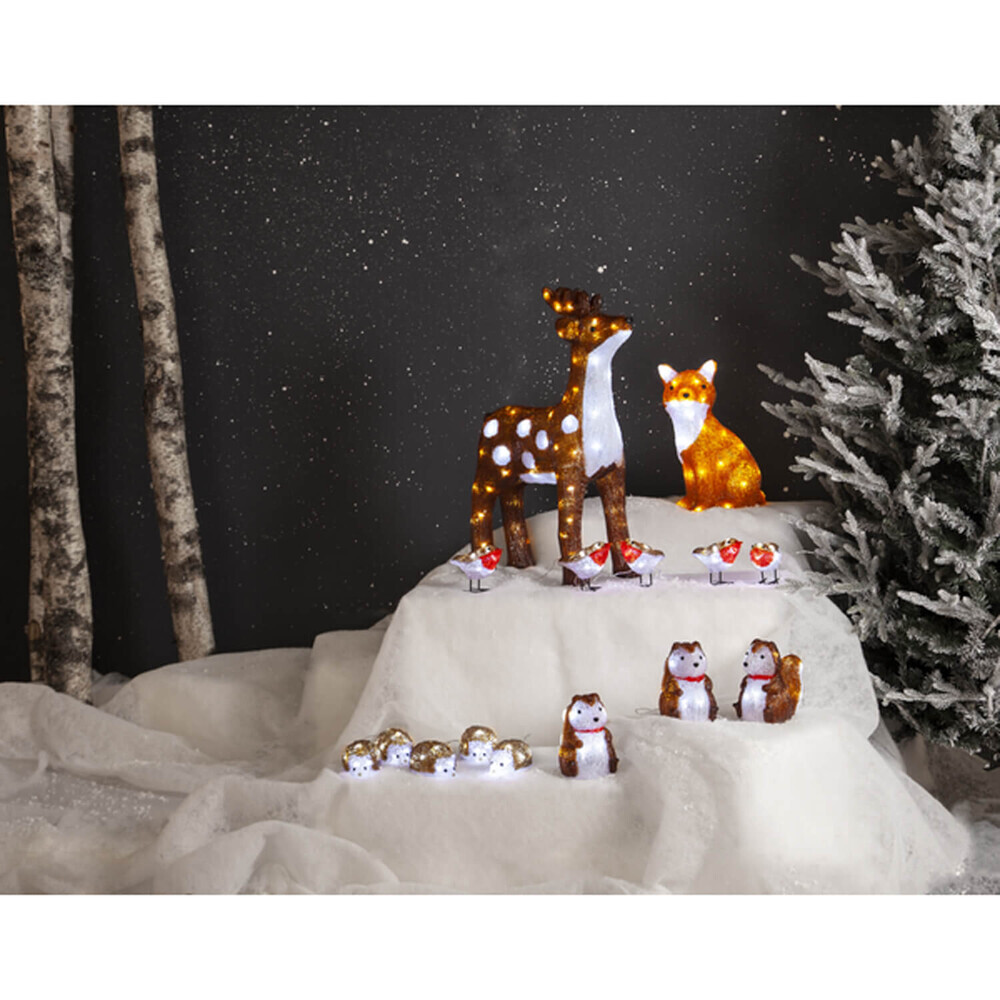 Braun-weißer Leuchtender Hirsch mit coolwhite LED's von Star Trading