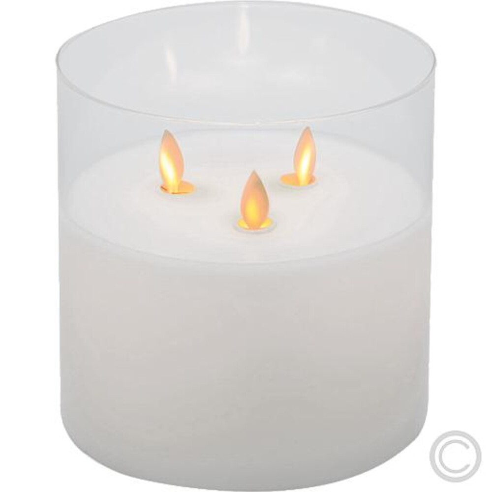 Stilvolle weiße LED-Kerze der Marke Lotti