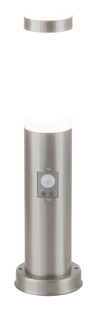 Außenstehleuchte Inox torch 8267, E27, Metall, silber-weiß, rund, Modern, ø76mm