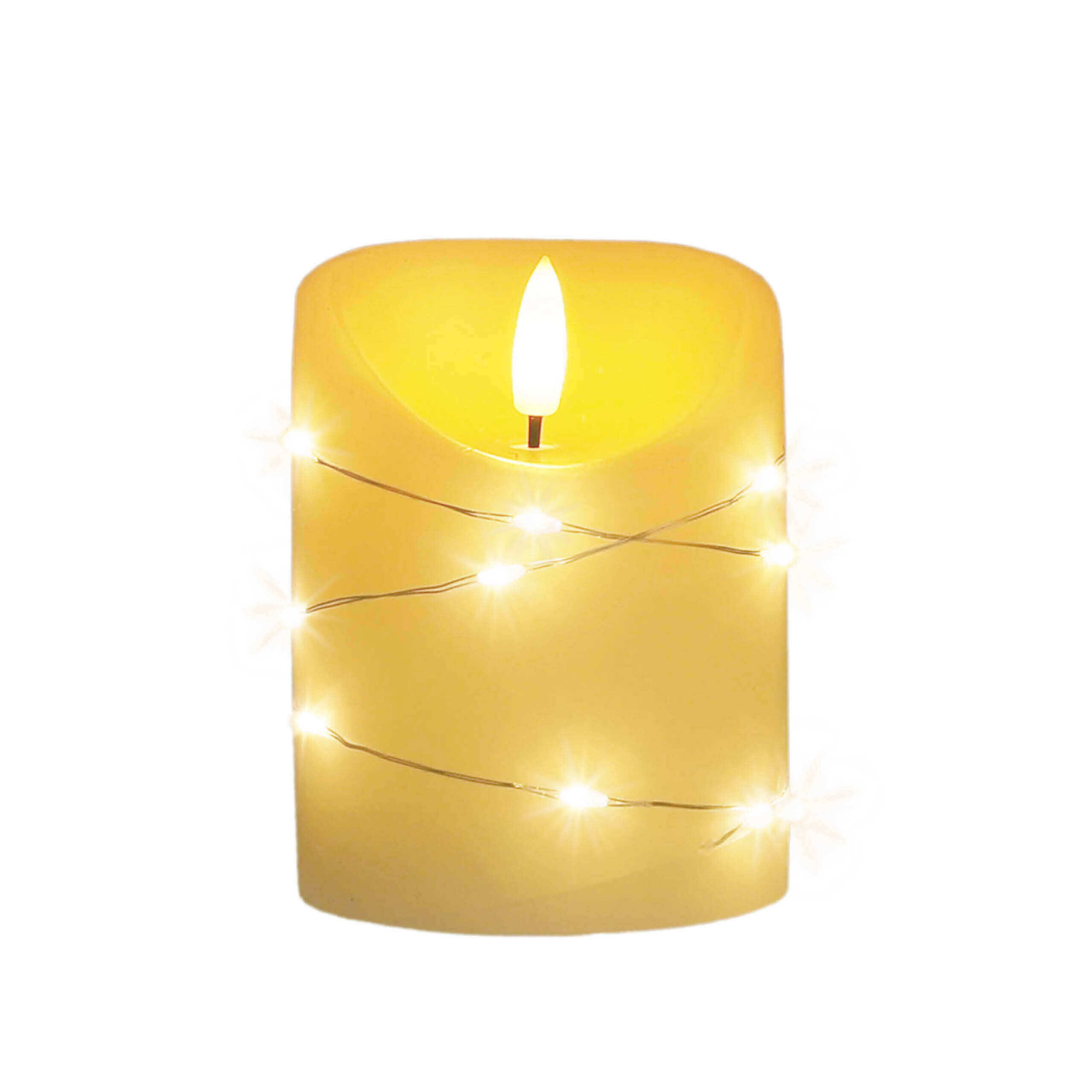 LED Kerze mit Lichterkette "Cynthia" 10cm