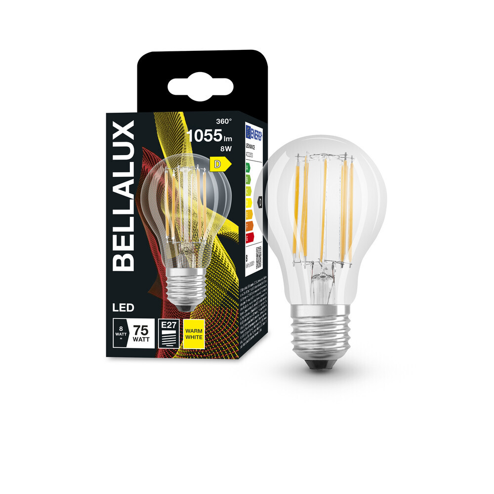 Hochwertiges Leuchtmittel der Marke BELLALUX sorgt für angenehm warmes Licht