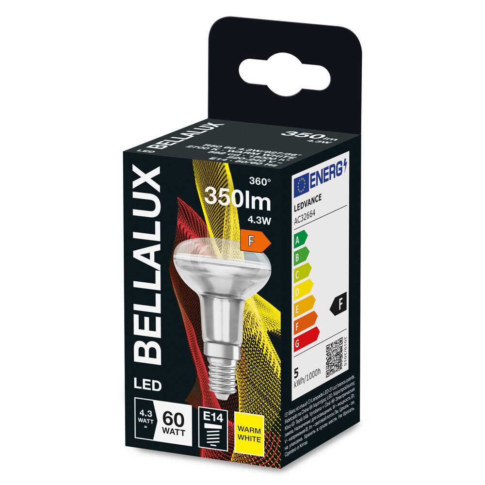 Hochwertiges Leuchtmittel von BELLALUX mit E14 Schraubbasis und warmem Licht