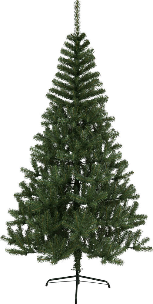 Prachtvoller Weihnachtsbaum in grün von Star Trading mit robustem Metallfuß, ideal für Outdoor Einsatz