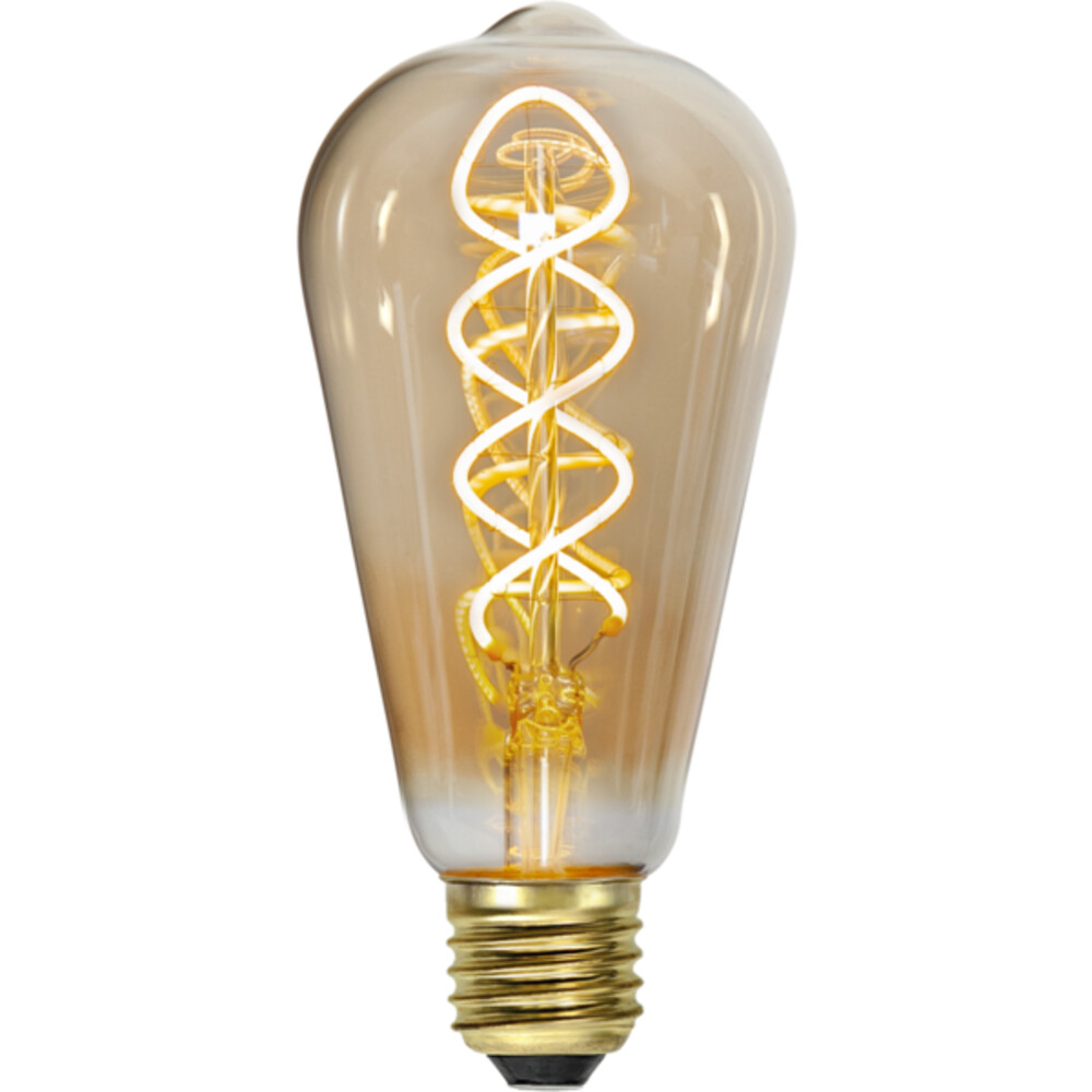 Hübsches LED-Leuchtmittel in Spiralform mit warmem Bernsteinlicht von Star Trading
