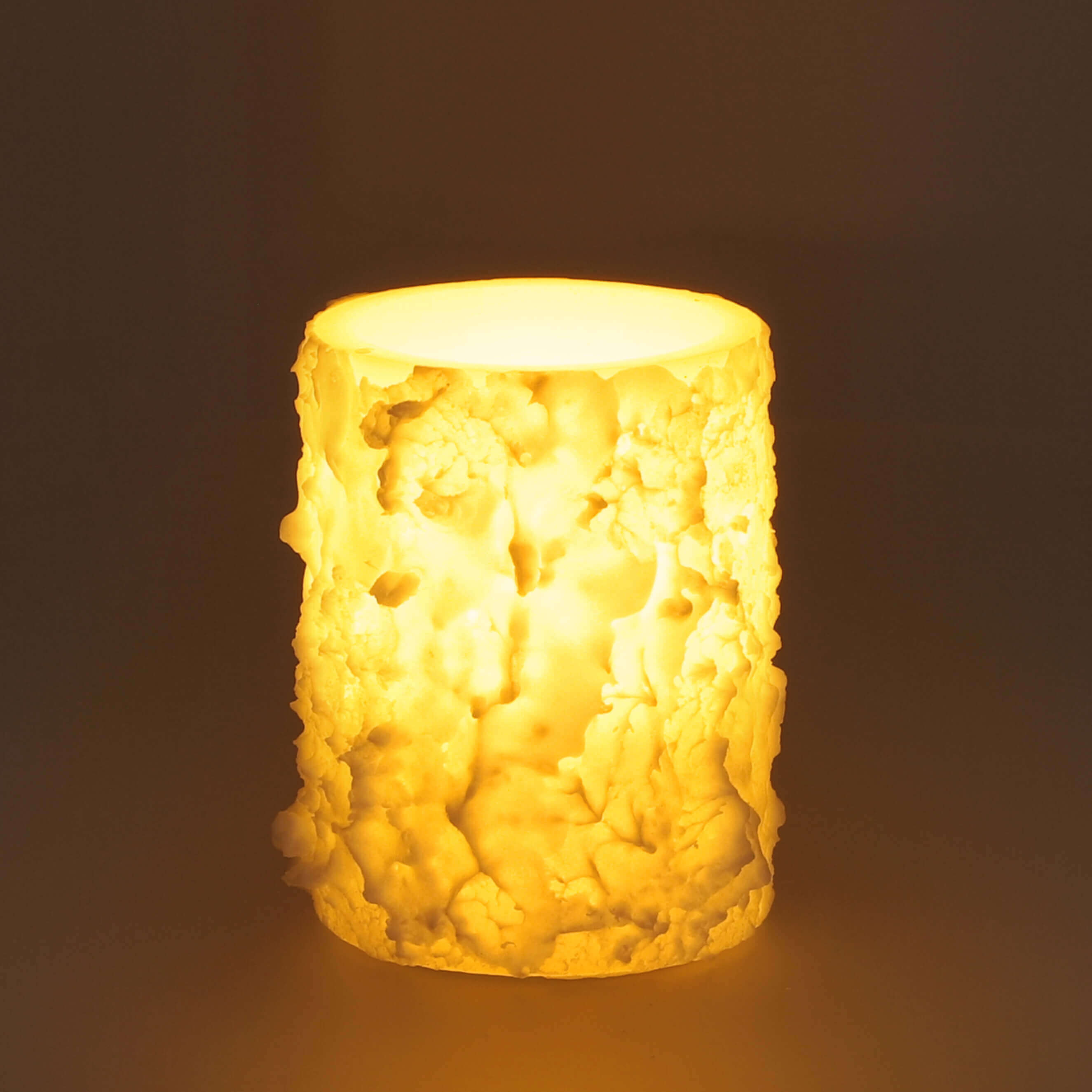 LED Kerze Schneeoptik "Elara" 10cm