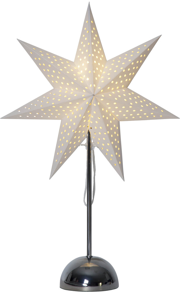 Ausdrucksstarke Stehlampe Stern Lottie in Beige, aus Metall und Papier gefertigt, von Star Trading