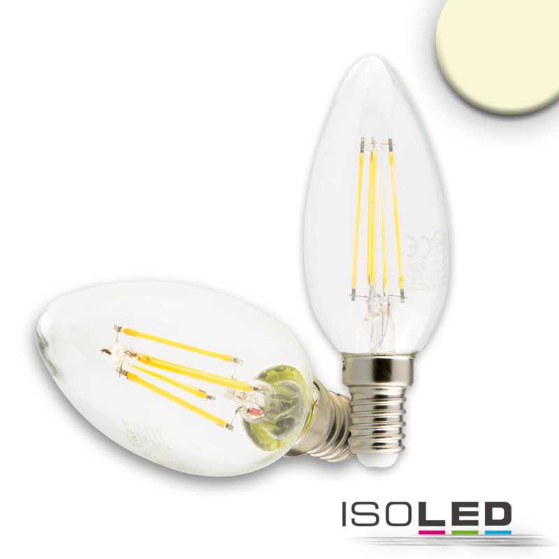 LED Kerzenlampe E14 Filament K4 360lm warmweiß Leuchtmittel Glühbirne Glühlampe 