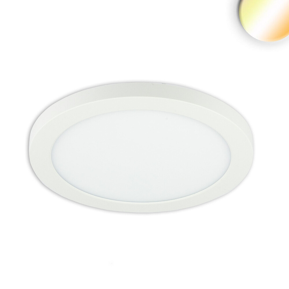 Weiße LED-Aufbau-Einbauleuchte Slim Flex 12W von Isoled mit ColorSwitch-Funktion