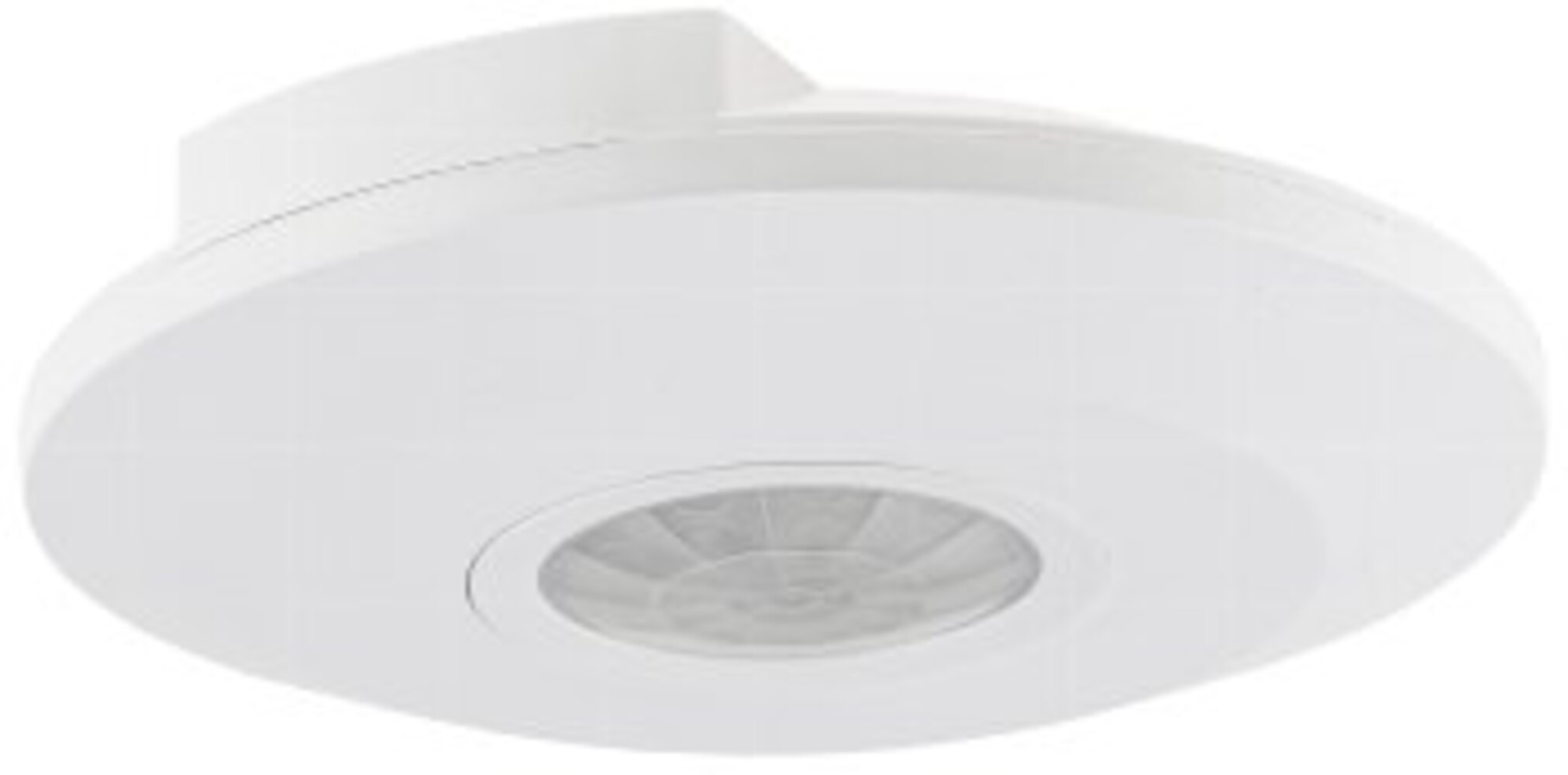 Weißer Bewegungsmelder von ChiliTec mit 360 Grad Detektion und LED Kompatibilität