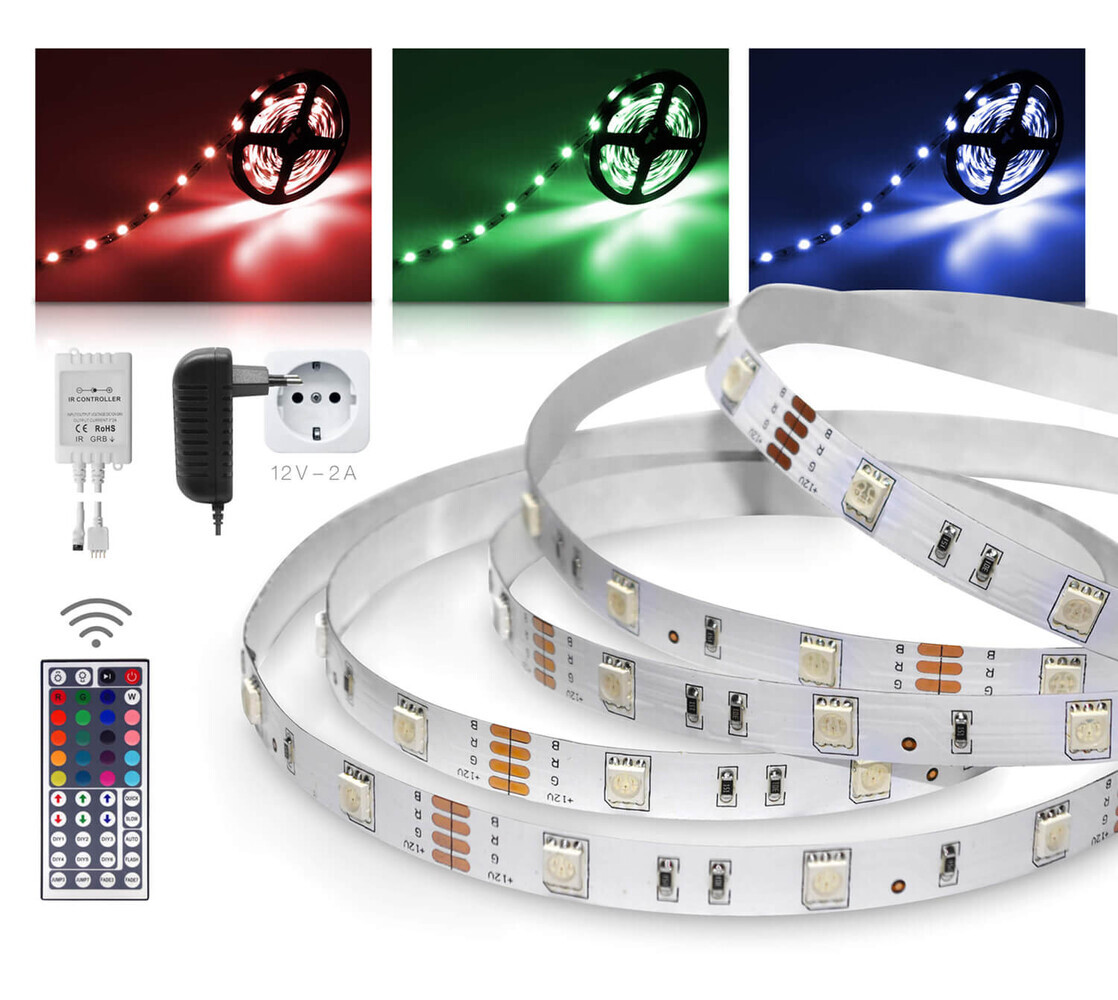 Hochwertiger LED Streifen mit intensivem, farbenfrohem und hellem Licht