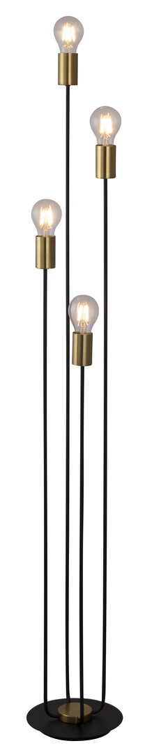 Stehlampe Lanny 4561, E27, Metall, schwarz, rund, Industriell, ø300mm