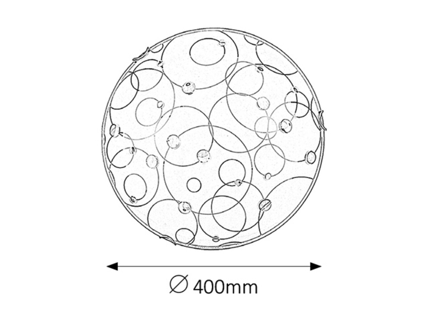 Deckenleuchte 2 Spots Jolly 1862, E27, Metall, weiß, rund, Standard, ø400mm