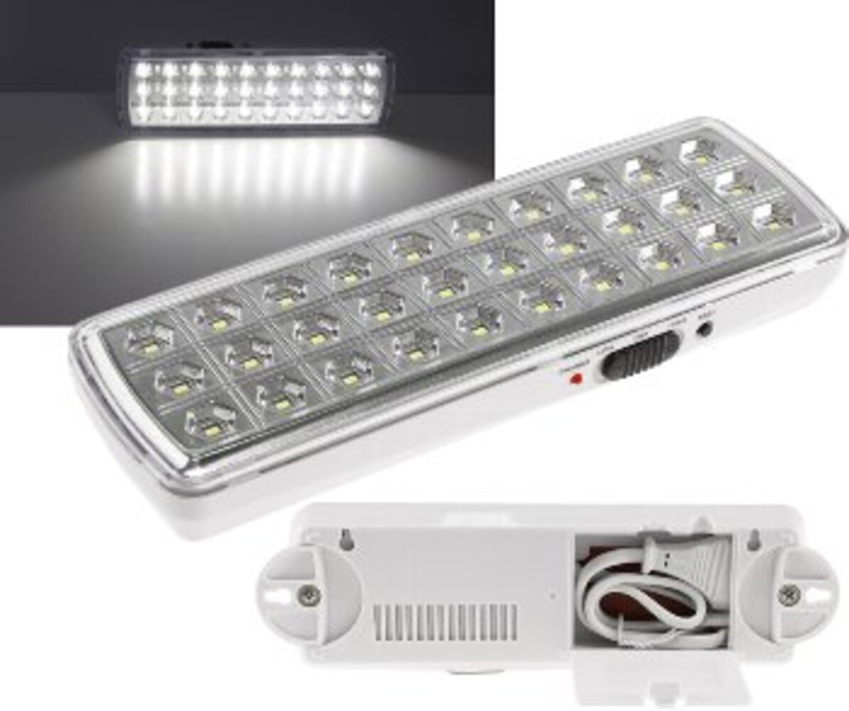 Hochwertige LED-Notleuchte der Marke ChiliTec, ausgestattet mit Lithium-Akku, in kompakter Bauform