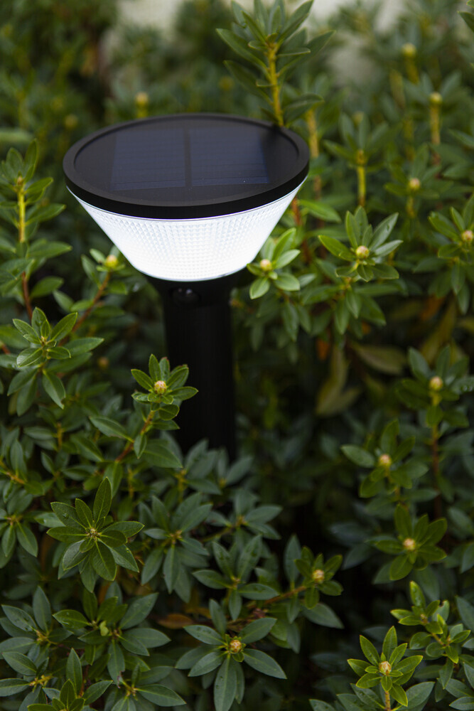 Attraktive ECO-LIGHT Außenstehleuchte mit effizienten LED und Solarfunktion
