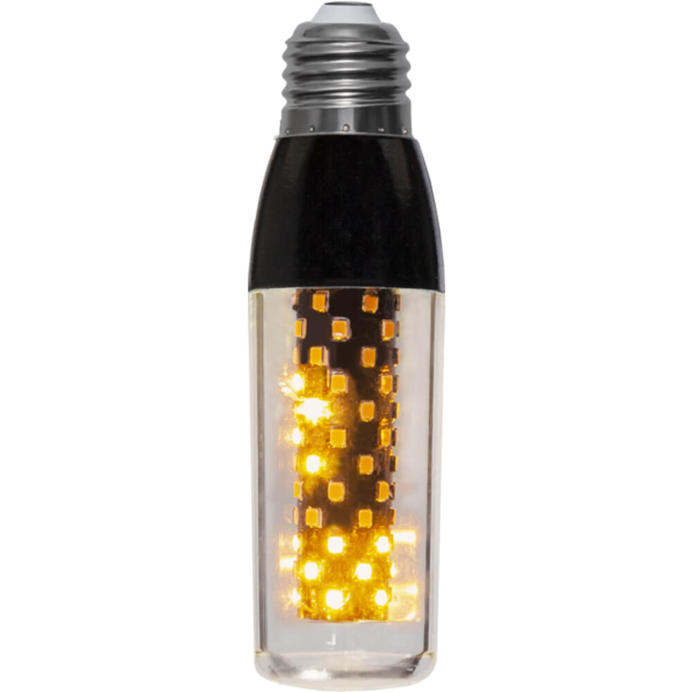 Schwarzes LED-Leuchtmittel von Star Trading mit warmweißem Licht und eingebautem Richtungssensor