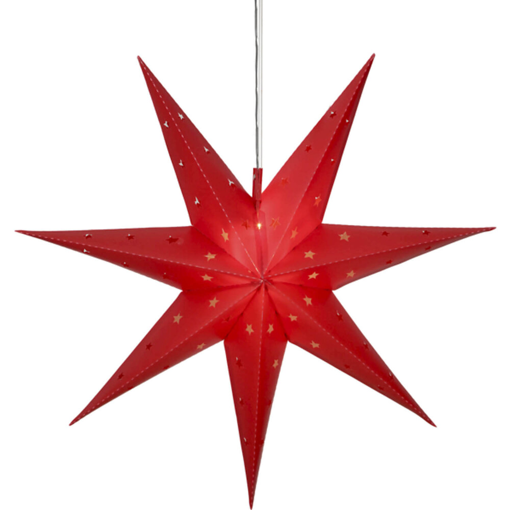 Prachtvoller LED Outdoor Stern Alice von Star Trading in strahlendem Rot