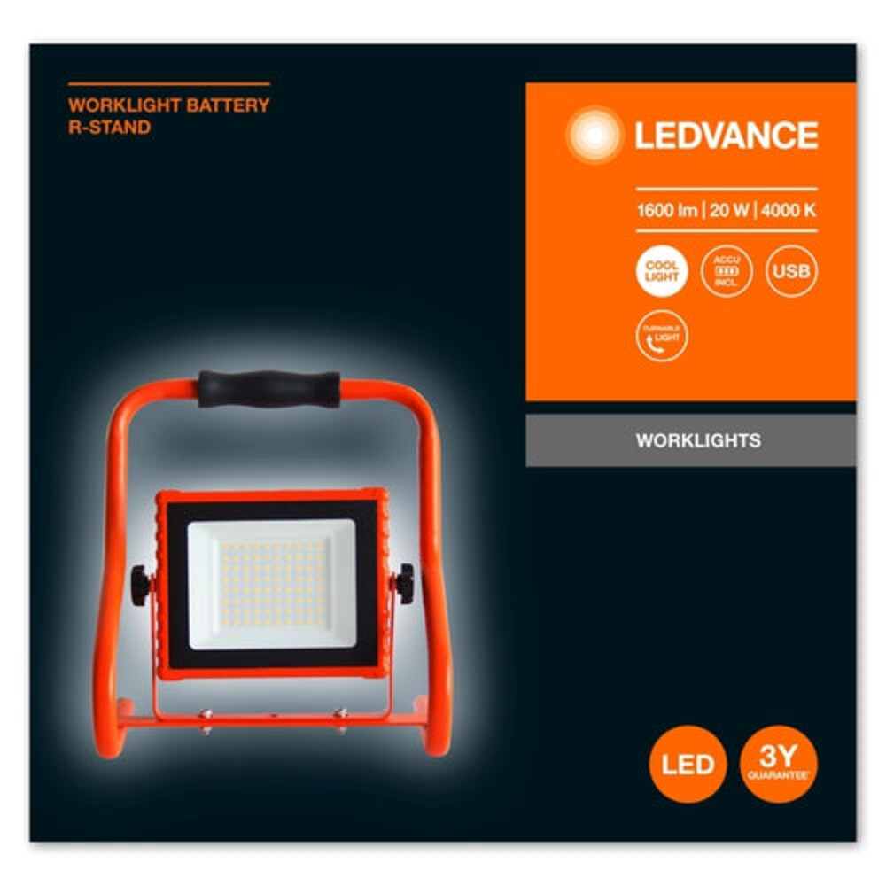 Hochwertiger, langlebiger LEDVANCE-Baustrahler mit einer Farbtemperatur von 4000K