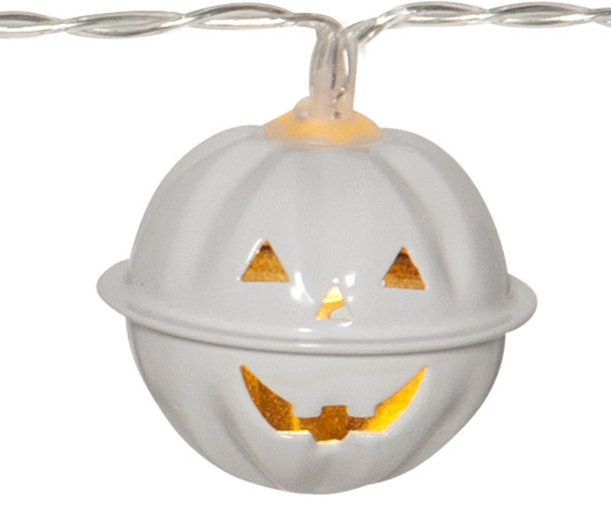 Star Trading 729-61 LED-Lichterkette "Halloween"10 ww LED, weiß, Metall-Kürbisse, ca. 135x3,5 cm, Batterie, Timer,Vierfarb-Karton
