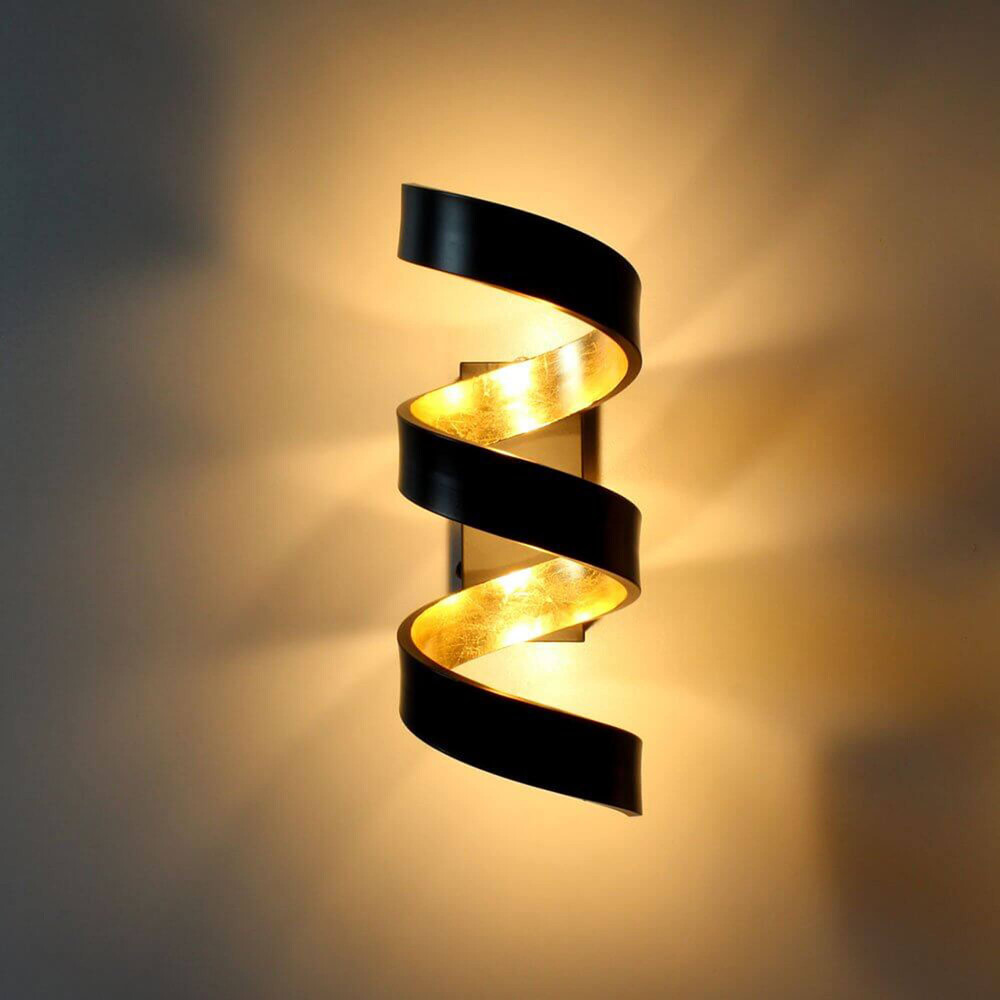 Elegante gold schwarze Wandleuchte der Marke ECO-LIGHT